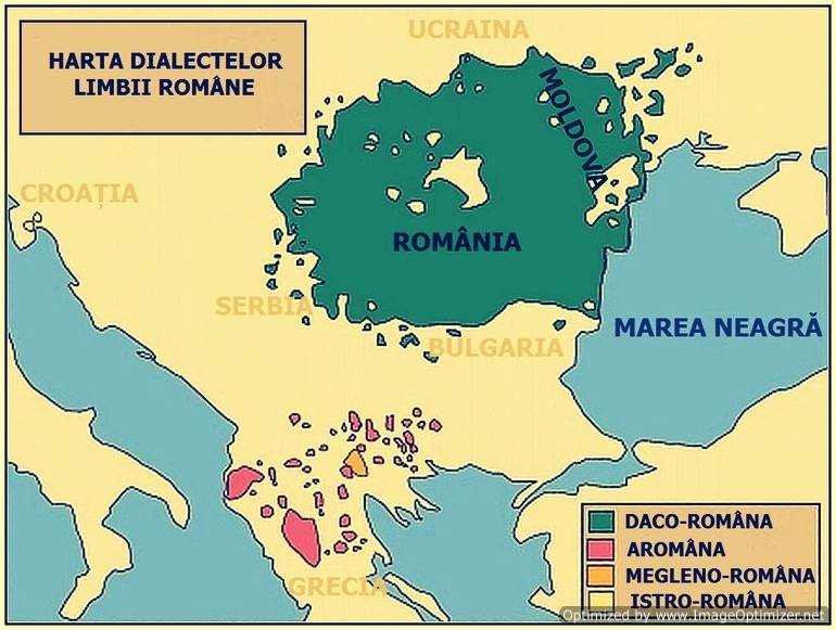 Harta dialectelor limbii romane